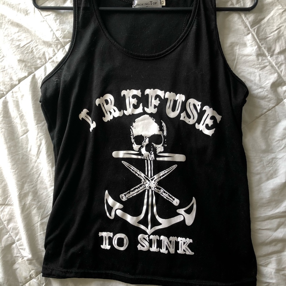 black skull tank top